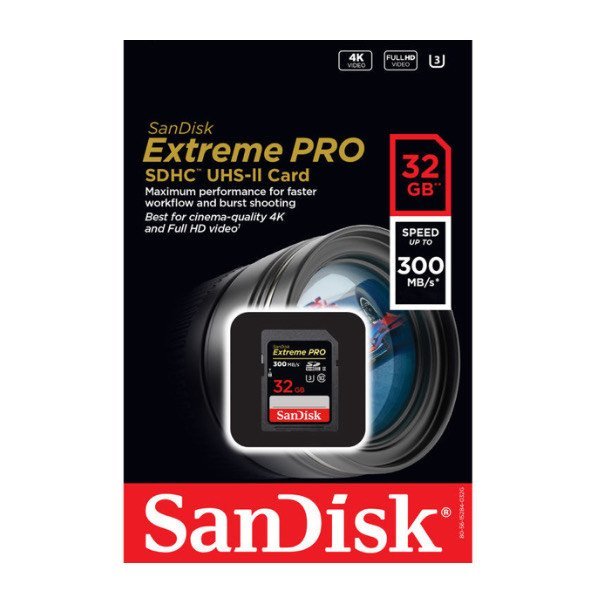 SanDisk Extreme Pro 32GB SDHC 300 MB S UHS II Memory Card 5Y BaduDeal