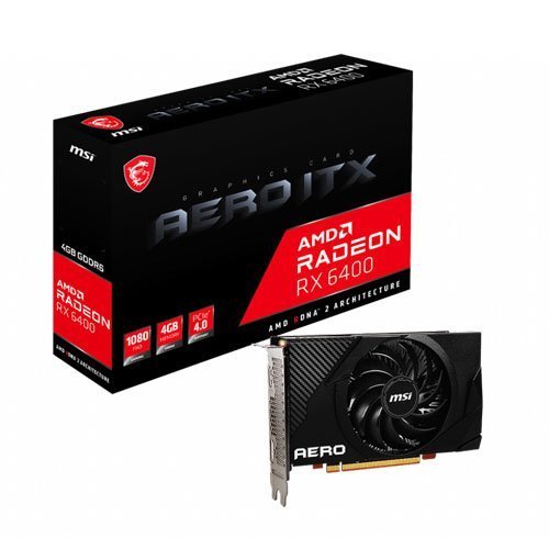 MSI Radeon RX 6400 Aero ITX 4GB GDDR6 Graphics Card
