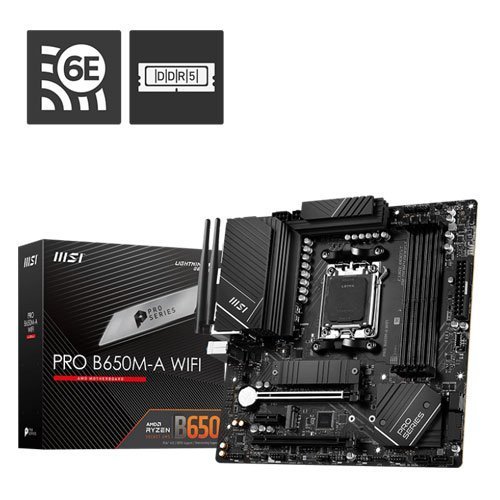 MSI Pro B650M-A (Wi-Fi) DDR5 Motherboard (3Y)