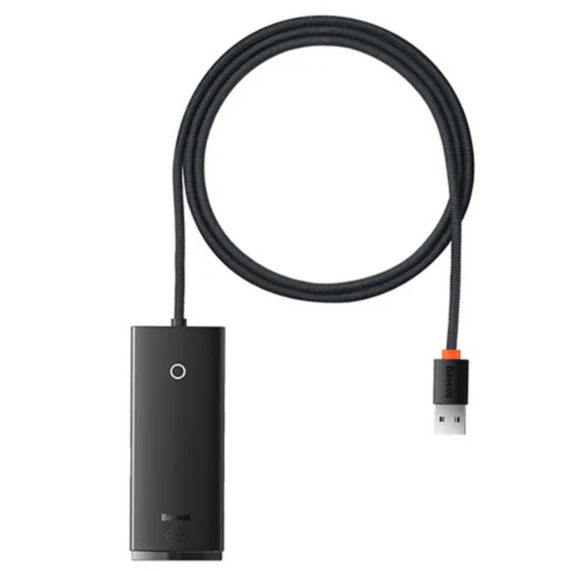 Baseus Airjoy Hub Lite Series 4 Port USB A HUB Adapter 4X USB 3.0 Black 1m WKQX030101