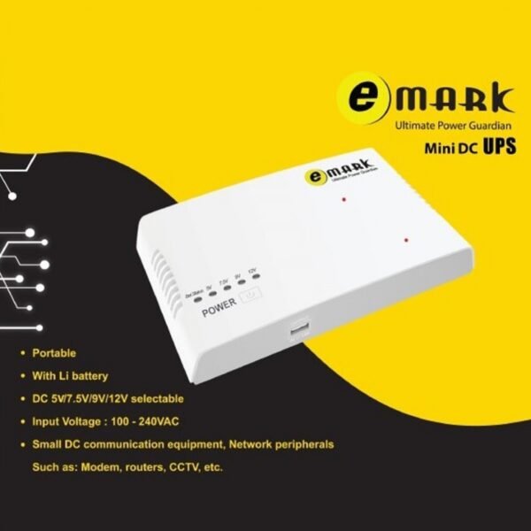 EMARK MINI DC ROUTER UPS GM4 (PORTABLE/MINI UPS)(POWER BAKUP) (1Y) - Image 2