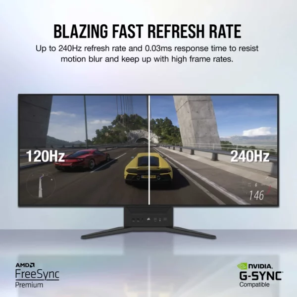 CORSAIR XENEON FLEX 45WQHD240 45-Inch OLED 3440 x1440 240Hz Refresh Rate, Bendable Gaming Monitor - Image 4