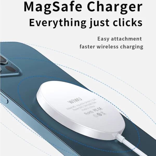 WiWU Magnetic 15W Wireless Charger (6M) - Image 3