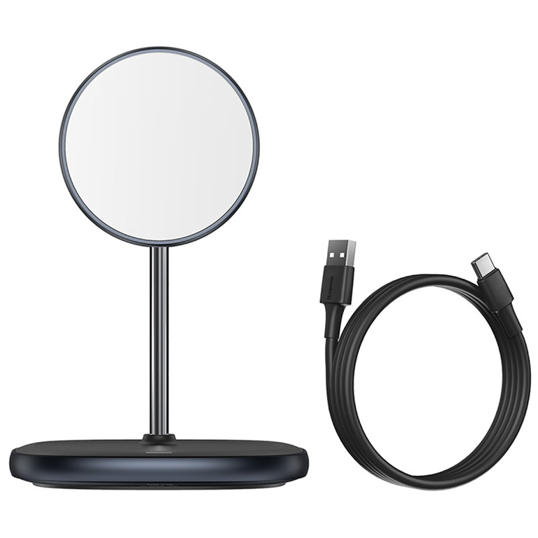 Baseus 15W Swan Magnetic Desktop Bracket Wireless Charger (suit for IP12) (6M)