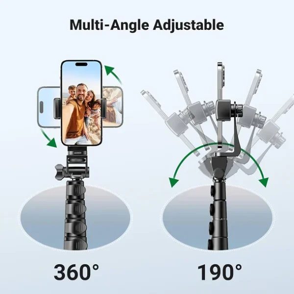 UGREEN Selfie Stick Tripod with Bluetooth Remote 15609 - Image 6