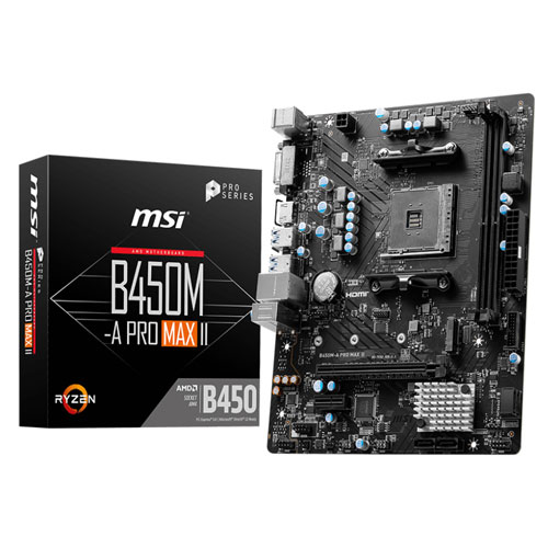 MSI B450M-A PRO MAX II DDR4 MOTHERBOARD (3Y) - BaduDeal