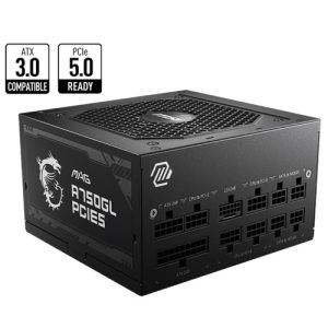MSI MAG A750GL PCIE5 750 WATT 80 PLUS GOLD CERTIFIED FULLY MODULAR POWER SUPPLY (3Y)