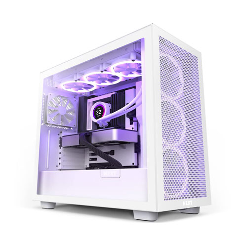 NZXT H7 FLOW EDITION ATX MID TOWER WHITE CASE - BaduDeal