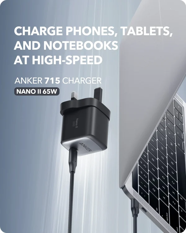 ANKER Nano II 65W Gan II Charger A2663K11 (UK Plug) (6M) - Image 2