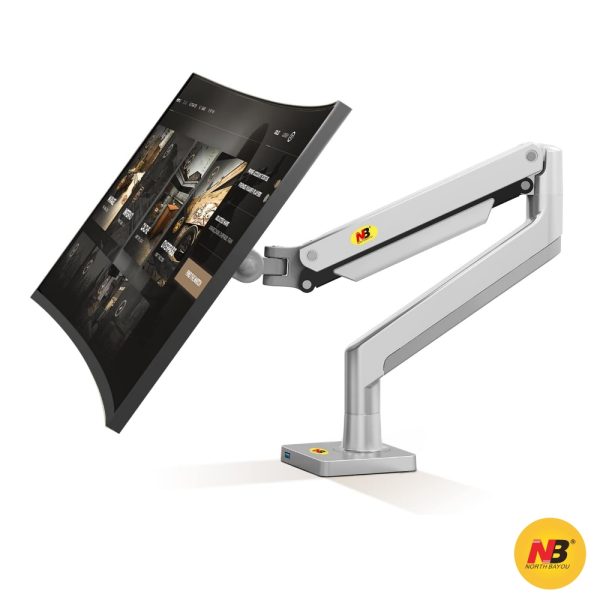 NB G40 Full Motion Swivel Gaming Monitor Arm with Gas Spring for 22-40” Computer Monitors – North Bayou (1Y)