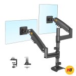 NB H180 Long Arm Heavy-Duty Dual Monitor Arm for 17-27″ Displays – Adjustable Gas Spring Mount with VESA Compatibility (1Y)