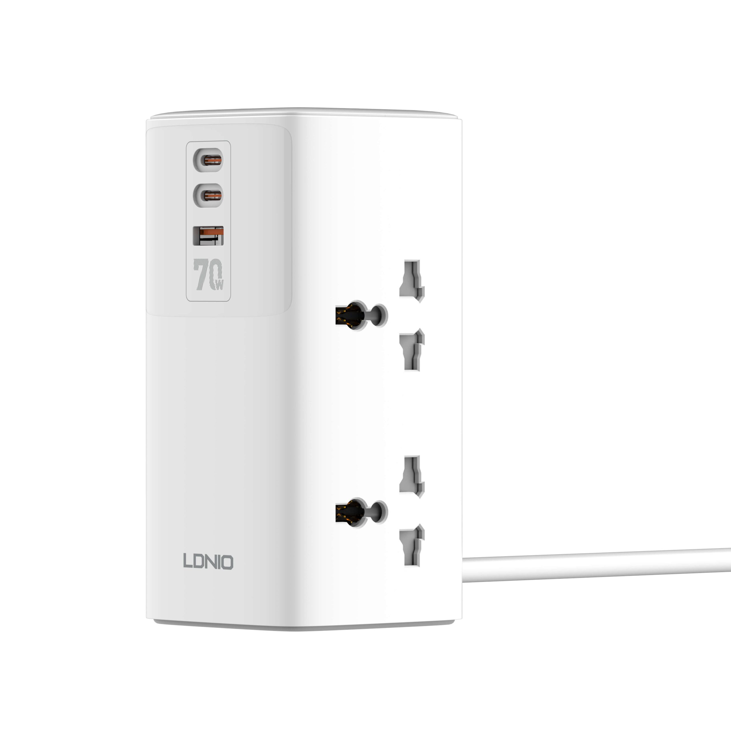 LDNIO SC4383 70W PD Multifunction Charger Power Strip with USB Ports Type C 200cm Extension Socket Power Cord (6M) - Image 3