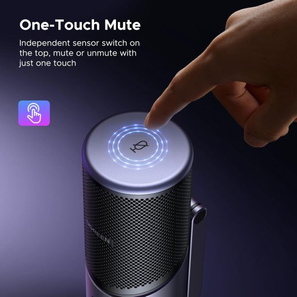 UGreen 35629 USB Desktop Streaming Microphone - RGB- Smart Noise Cancellation - Black (1Y) - Image 6