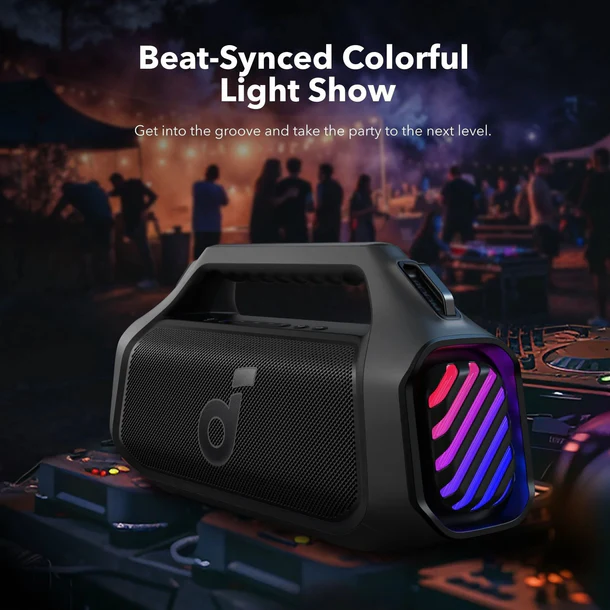 Anker Soundcore Boom 2 Plus Portable Bluetooth Speaker – 140 W Max Bass, IPX7 Waterproof - Image 5