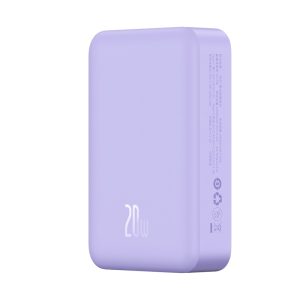 Baseus 20000mAh 20W Magnetic Mini Wireless Fast Charge Power Bank - Purple