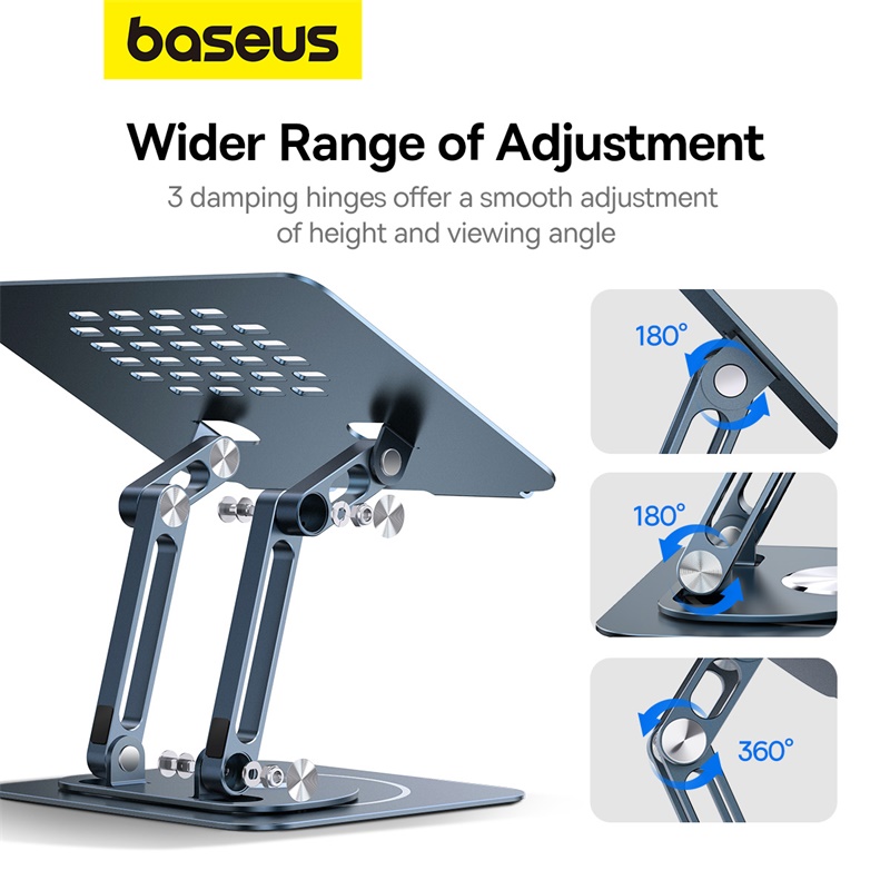 Baseus UltraStable Pro Series 360 Rotatable and Foldable Laptop Stand (Three-Fold Version) – B10059900811-01 - Image 6