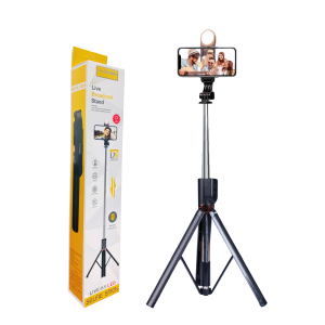PLOKAMA LIVE-K9 LED SELFIE STICK WITH LIGHTNING LIVE BROADCAST STAND