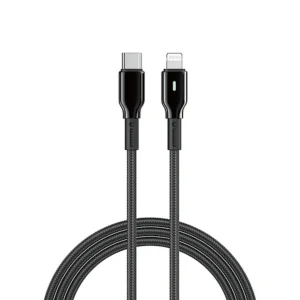WiWU Wi-C076 Drualink 27W PD Type-C to iPhone Cable 1m – Black