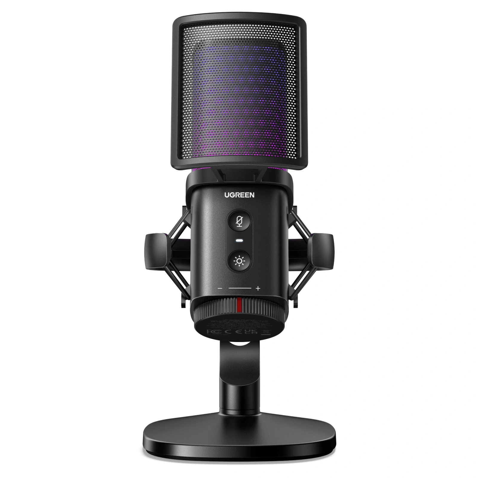 UGREEN Noise-Cancelling RGB 7-Light USB Desktop Microphone – CM581 – 65629 - Image 7
